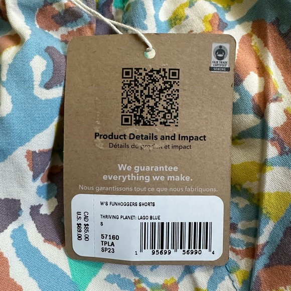 Patagonia Funhoggers Printed 4” Shorts New - Picture 6 of 8